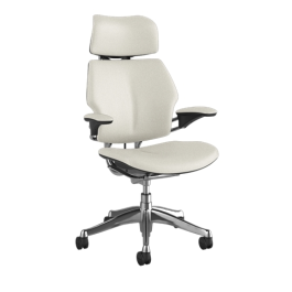 FREEDOM HEADREST POLISHED ALUMINIUM FRAME – TICINO LEATHER GLACIER WHITE