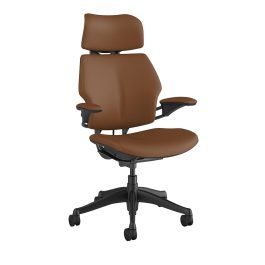 FREEDOM HEADREST GRAPHITE FRAME – CORVARA LEATHER SADDLE TAN