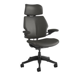 FREEDOM HEADREST GRAPHITE FRAME – TICINO LEATHER CHARCOAL LIGHT GREY