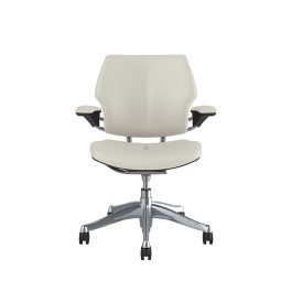 FREEDOM TASK POLISHED ALUMINIUM FRAME – TICINO LEATHER GLACIER WHITE