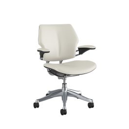 FREEDOM TASK POLISHED ALUMINIUM FRAME – TICINO LEATHER GLACIER WHITE