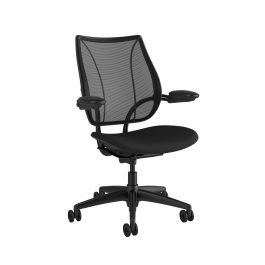 LIBERTY TASK CHAIR – BLACK FRAME – BLACK FABRIC