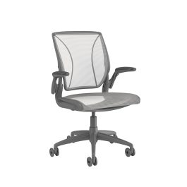 DIFFRIENT WORLD CHAIR GREY FRAME – WHITE MESH/MESH