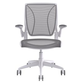 DIFFRIENT WORLD CHAIR WHITE FRAME – SILVER MESH/MESH